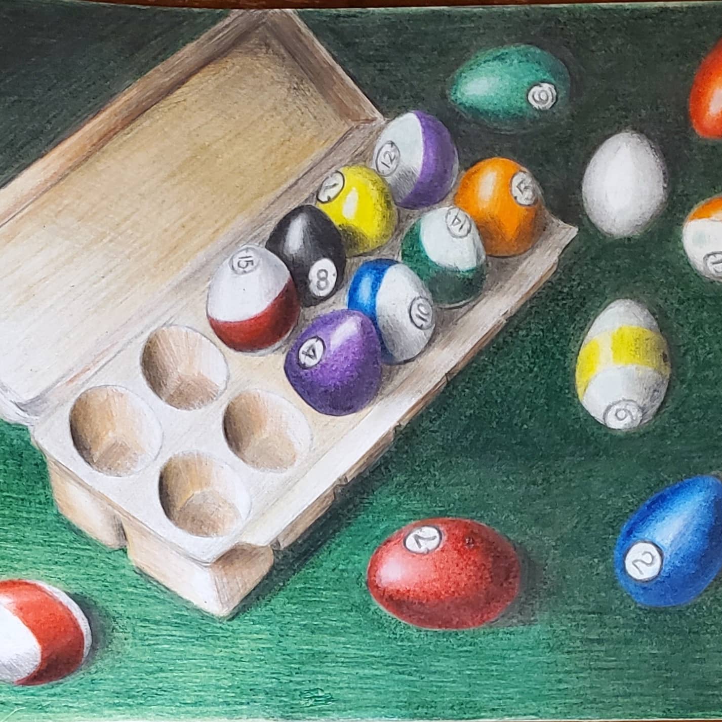 PoolBallArt billiard lifestyle unique art eggs pool balls