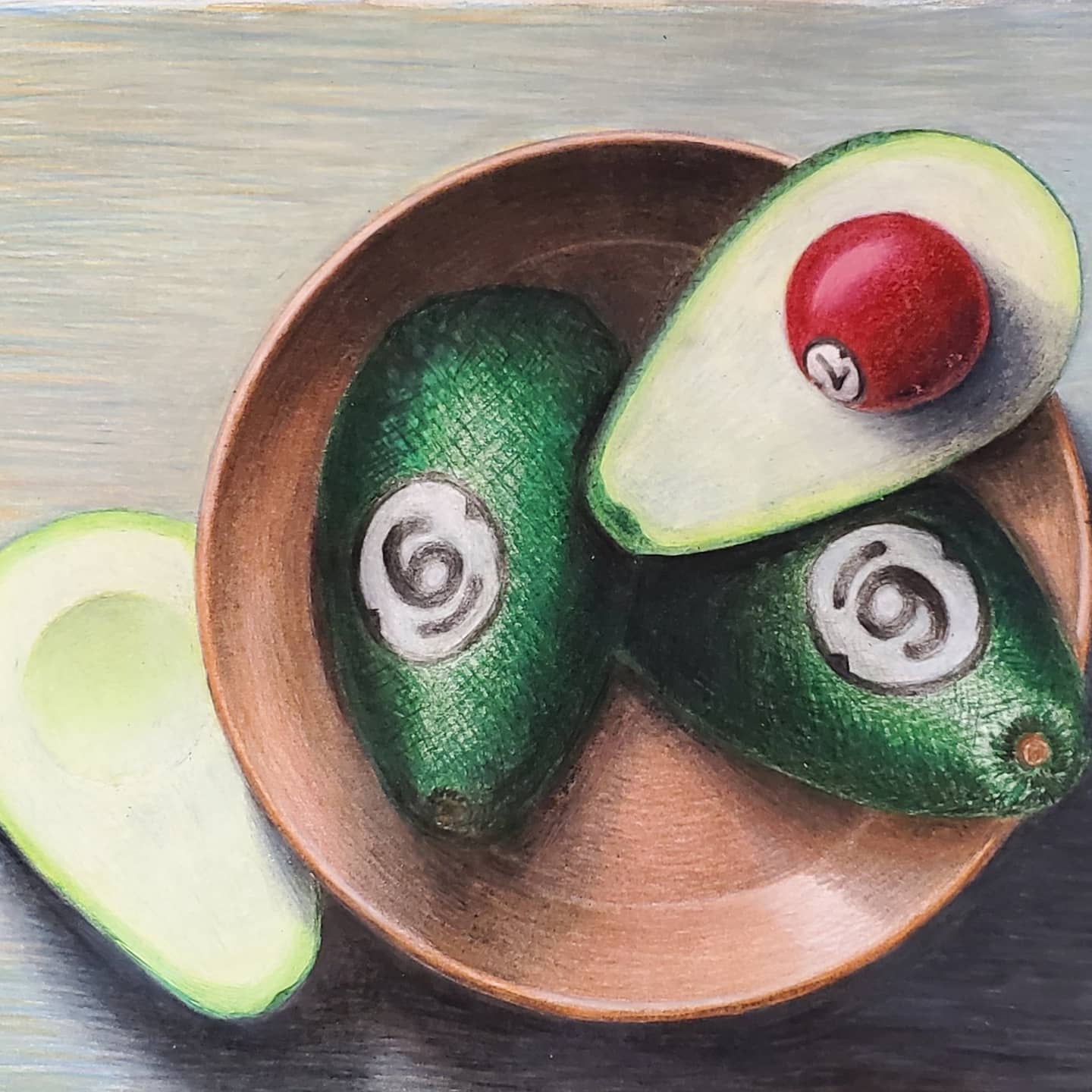 PoolBallArt billiard lifestyle unique art avocado