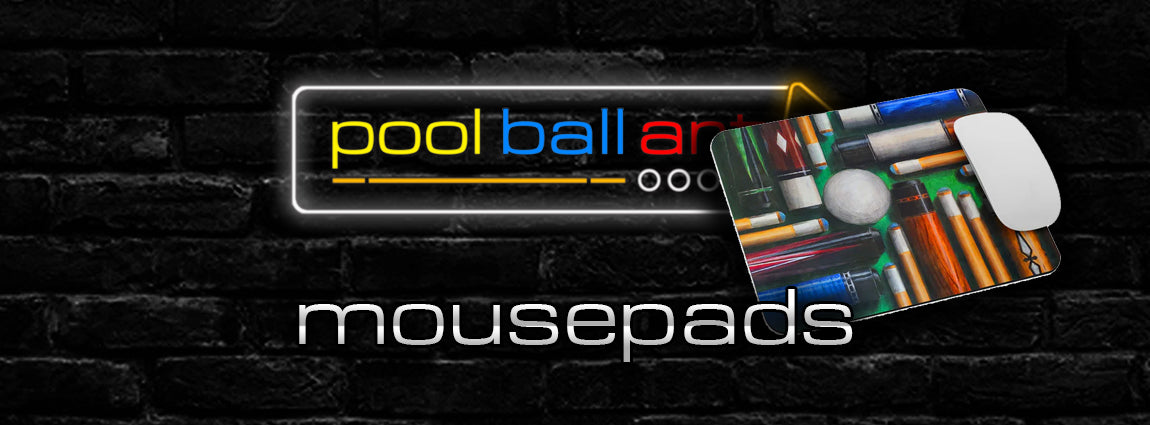 PoolBallArt billiard lifestyle unique art mousepads