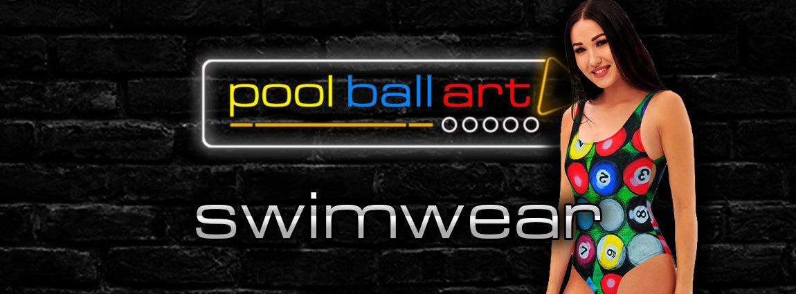 PoolBallArt billiard lifestyle unique art swimwear