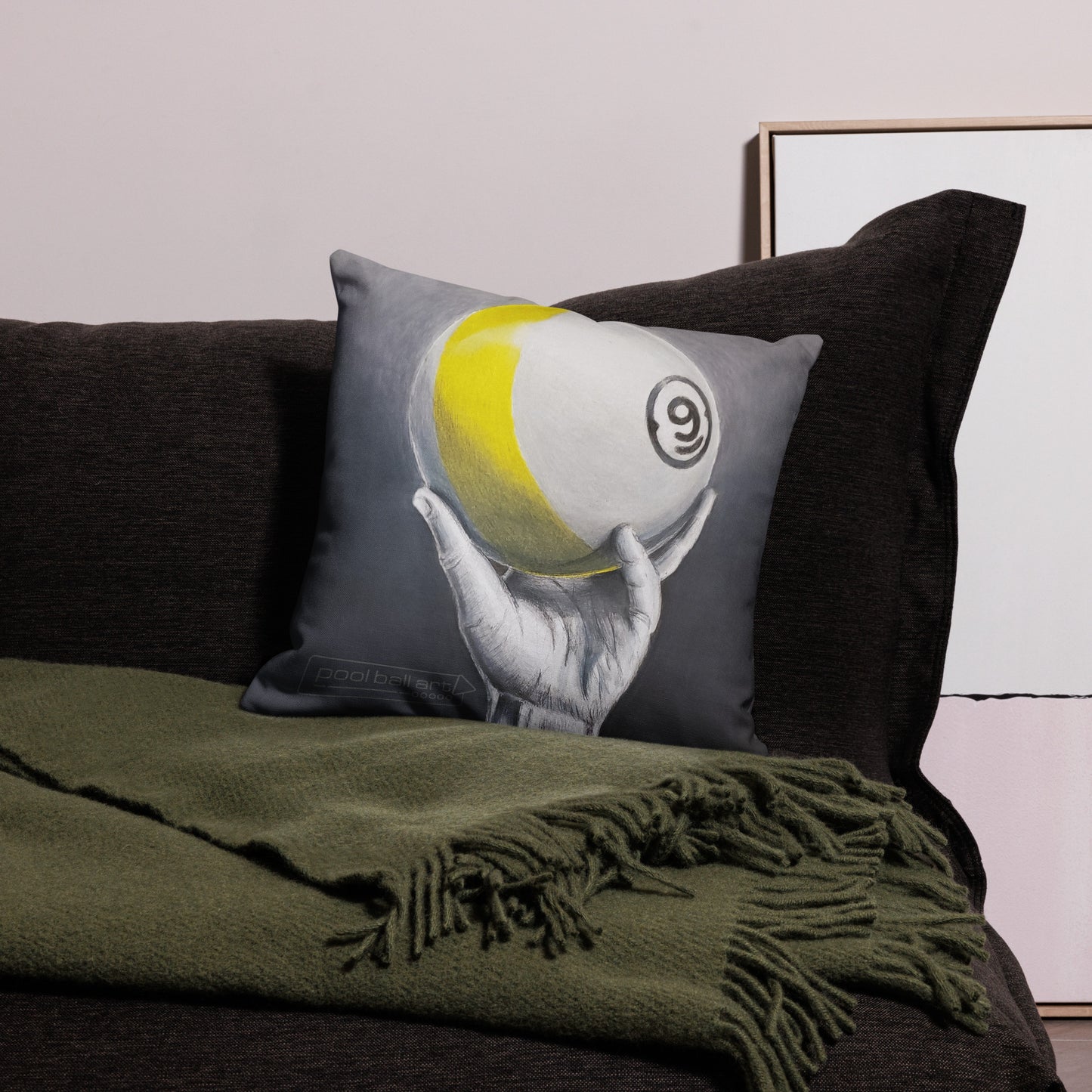 If Escher Played 9 Ball Premium Pillow