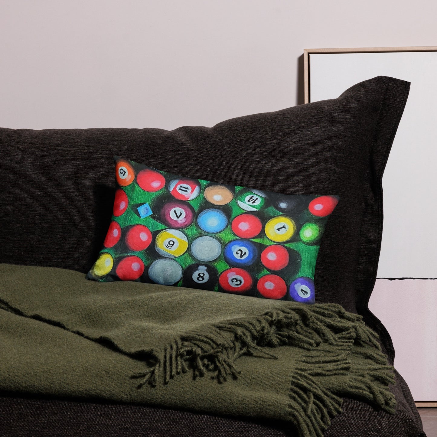 38 Balls and a Chalk Premium Pillow