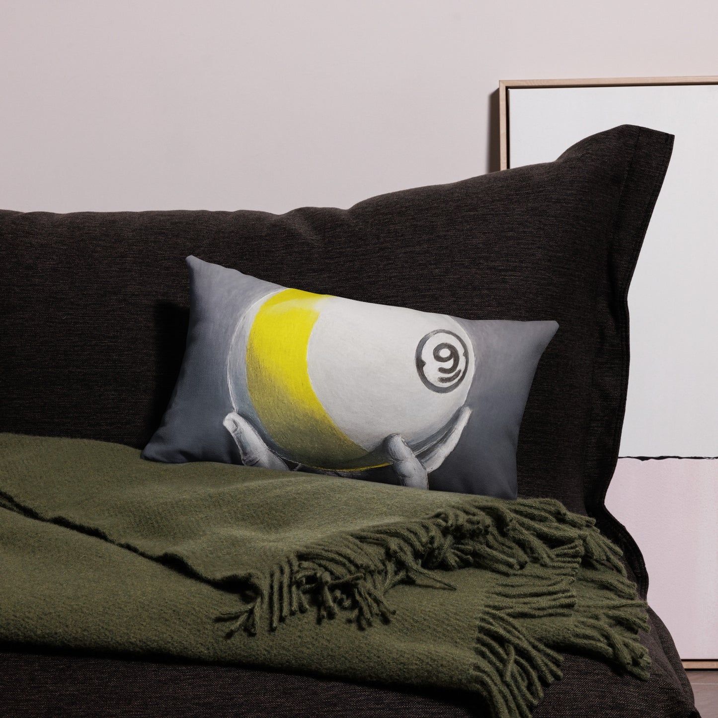 If Escher Played 9 Ball Premium Pillow