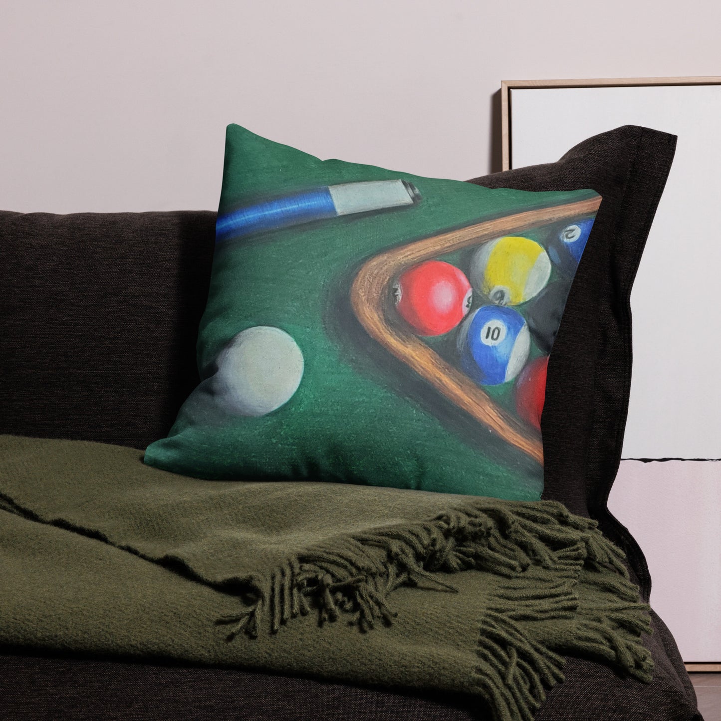 Eight Ball Rack Premium Pillow