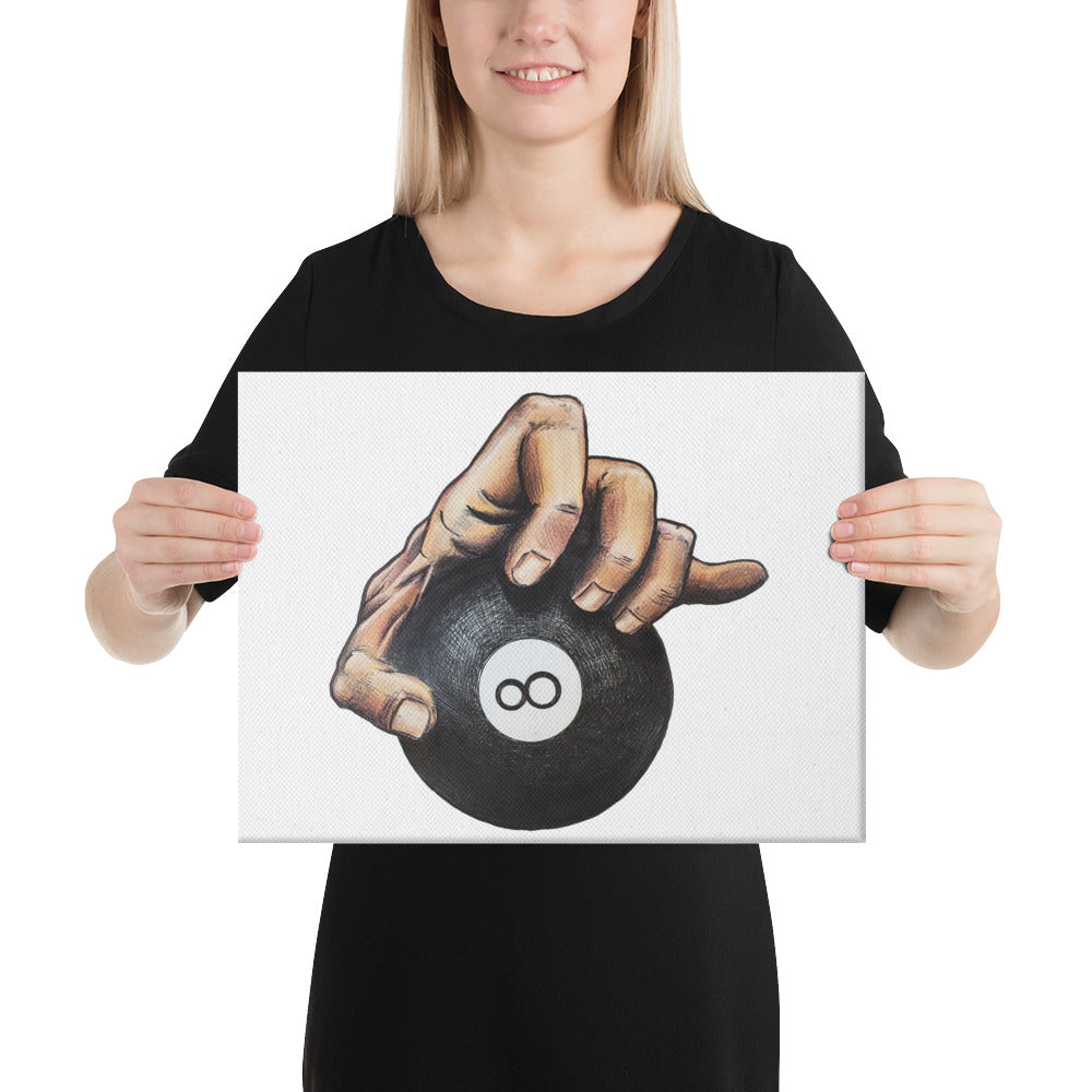 Hand on Ball Canvas Print