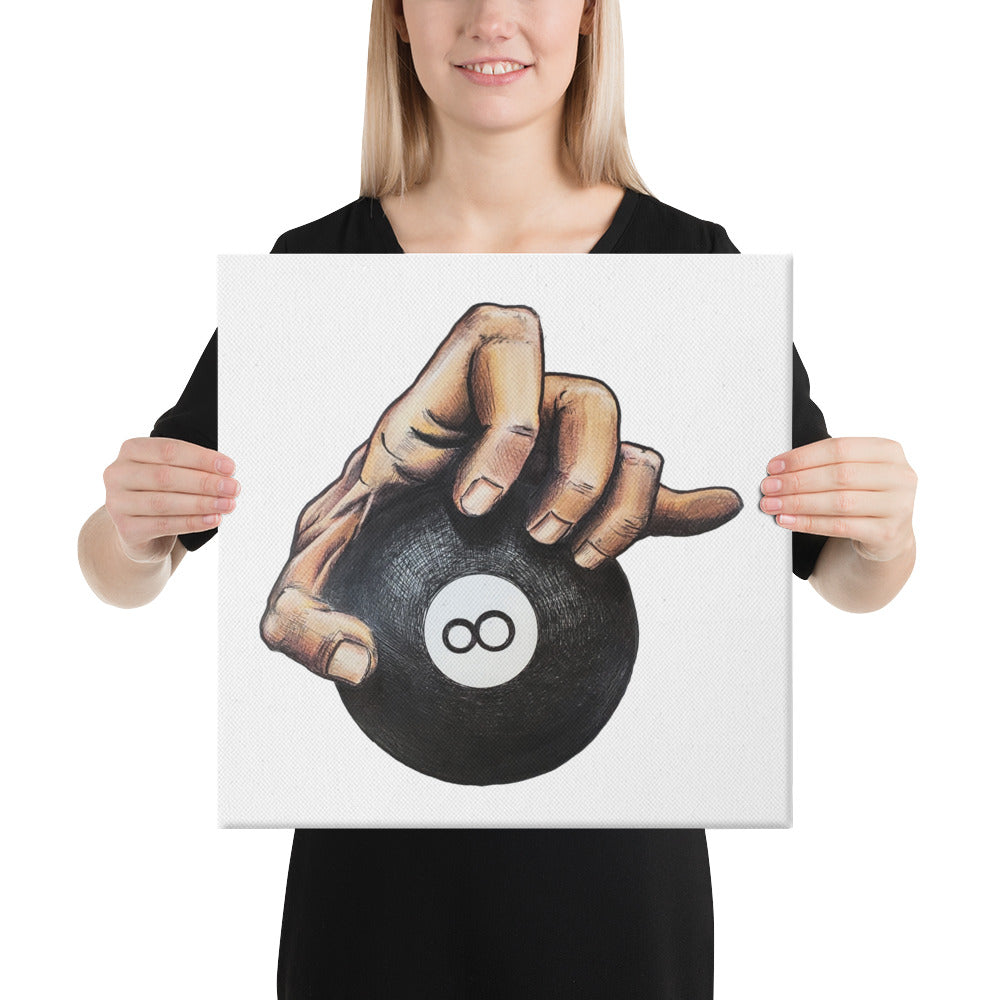 Hand on Ball Canvas Print