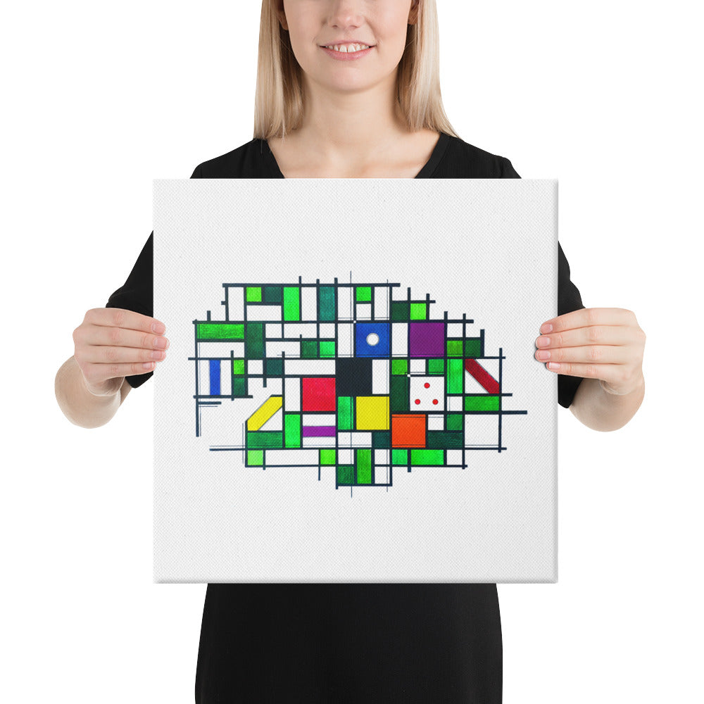 Mondrian One-Pocket Canvas Print