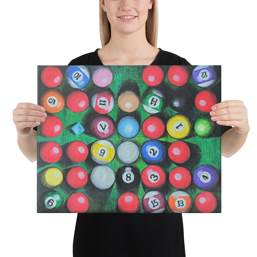 38 Balls and a Chalk Canvas Print