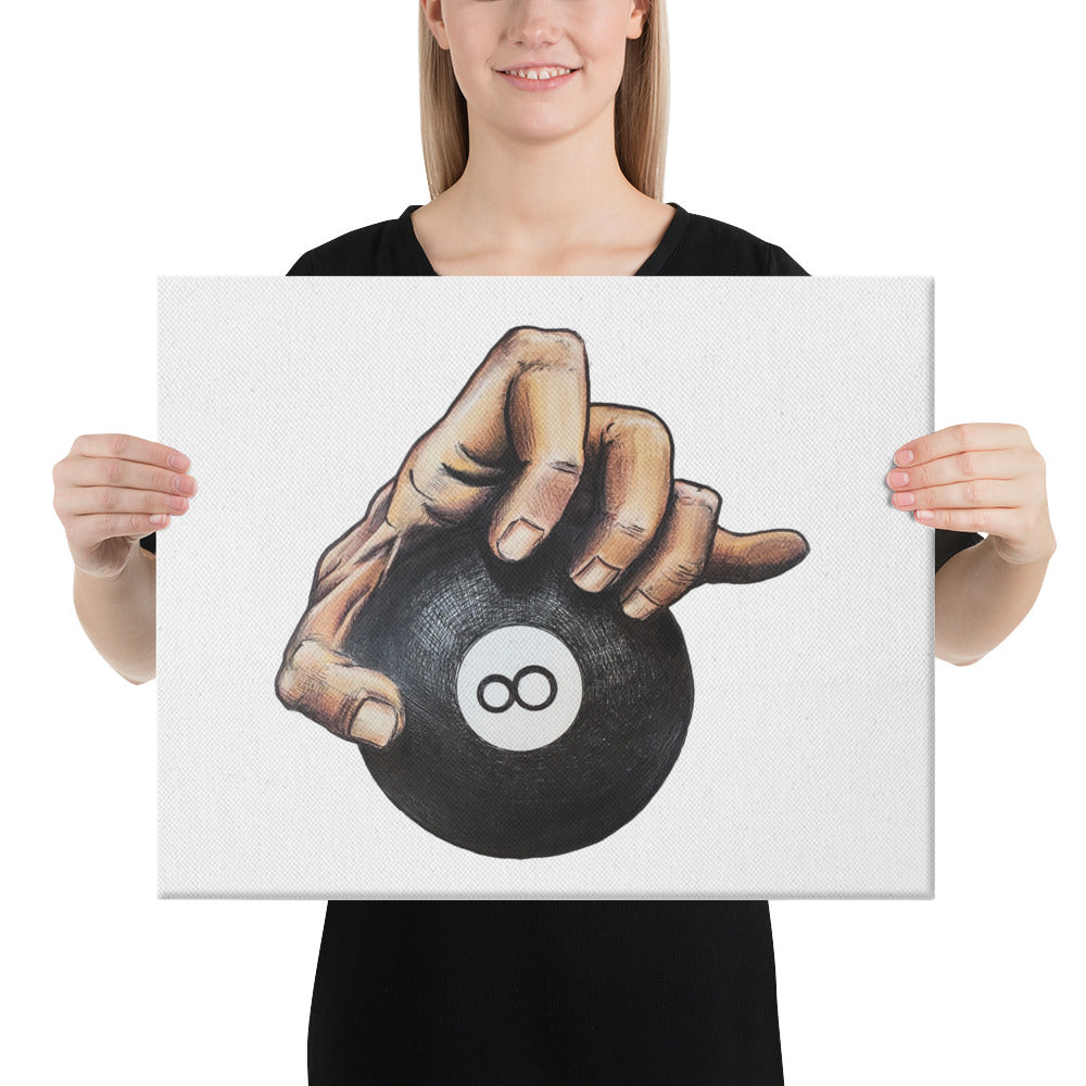 Hand on Ball Canvas Print