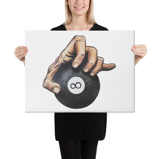 Hand on Ball Canvas Print