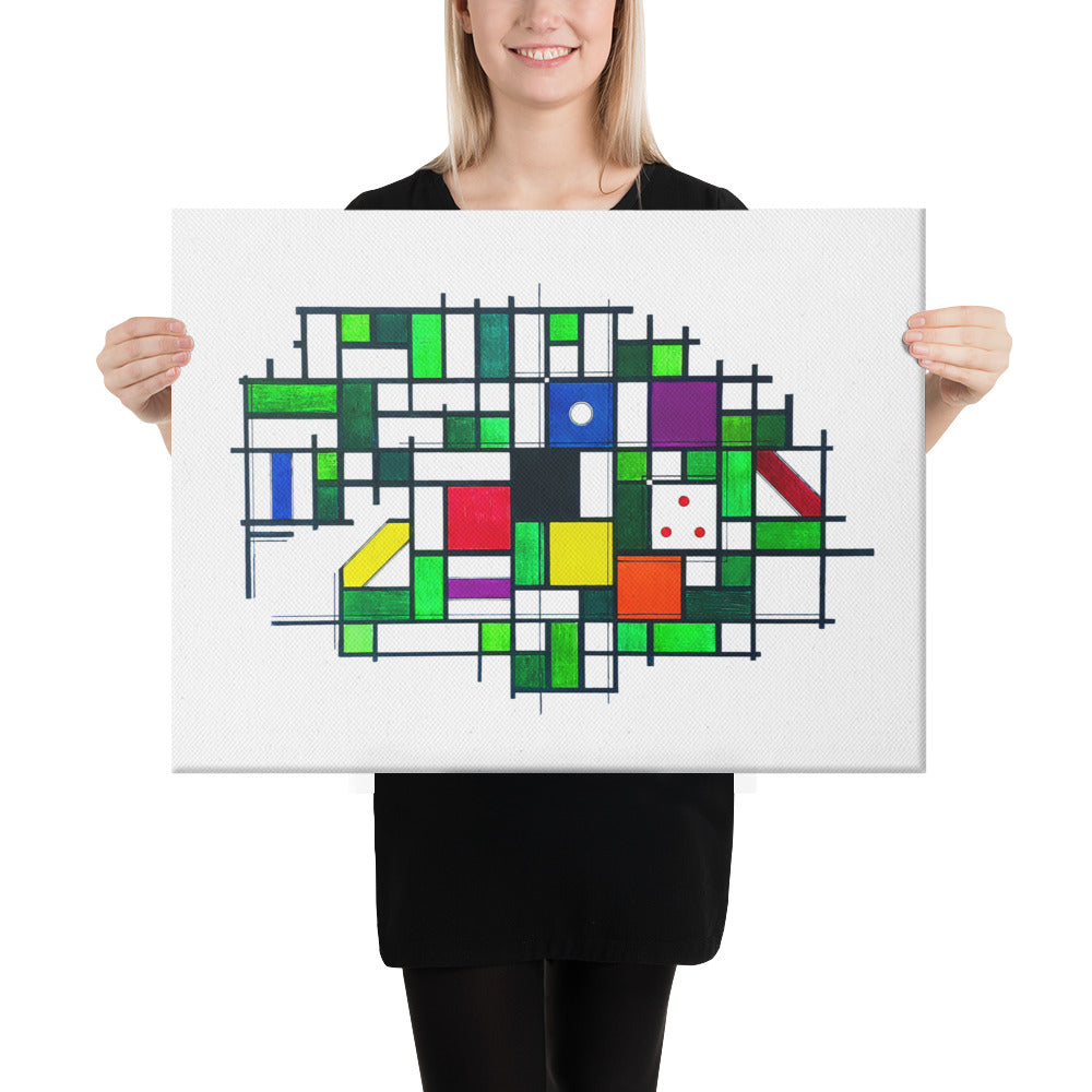 Mondrian One-Pocket Canvas Print