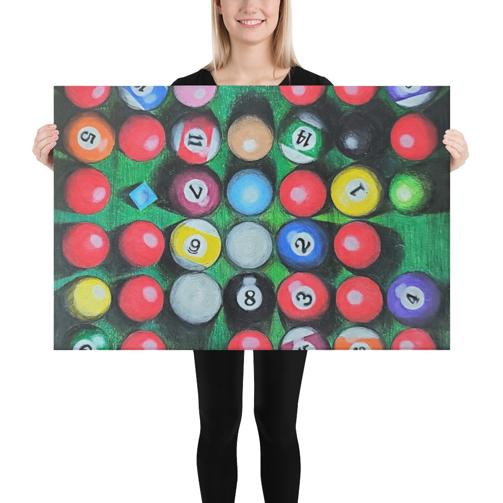 38 Balls and a Chalk Canvas Print