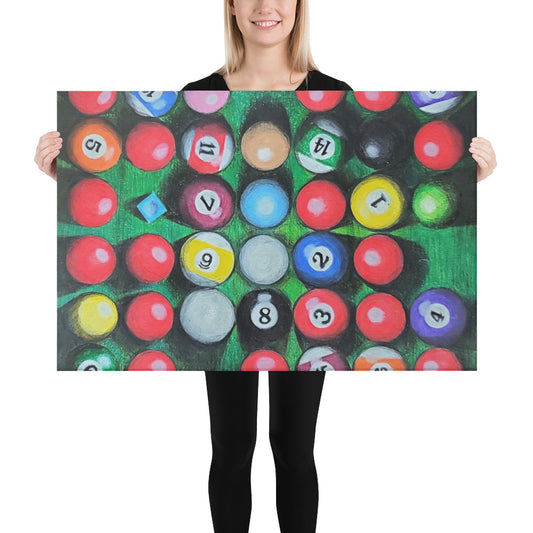 38 Balls and a Chalk Canvas Print