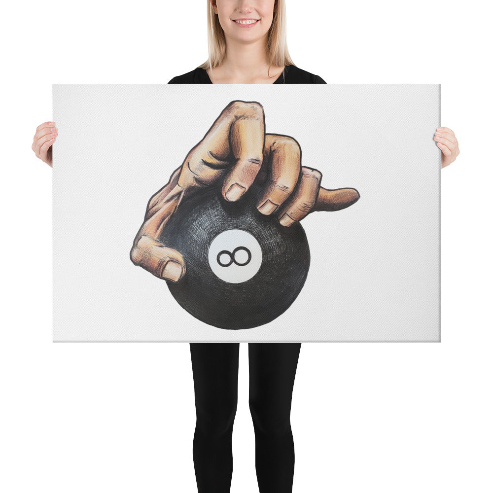 Hand on Ball Canvas Print