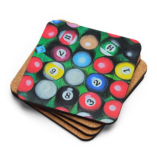 38 Balls and a Chalk Cork-back coaster 2