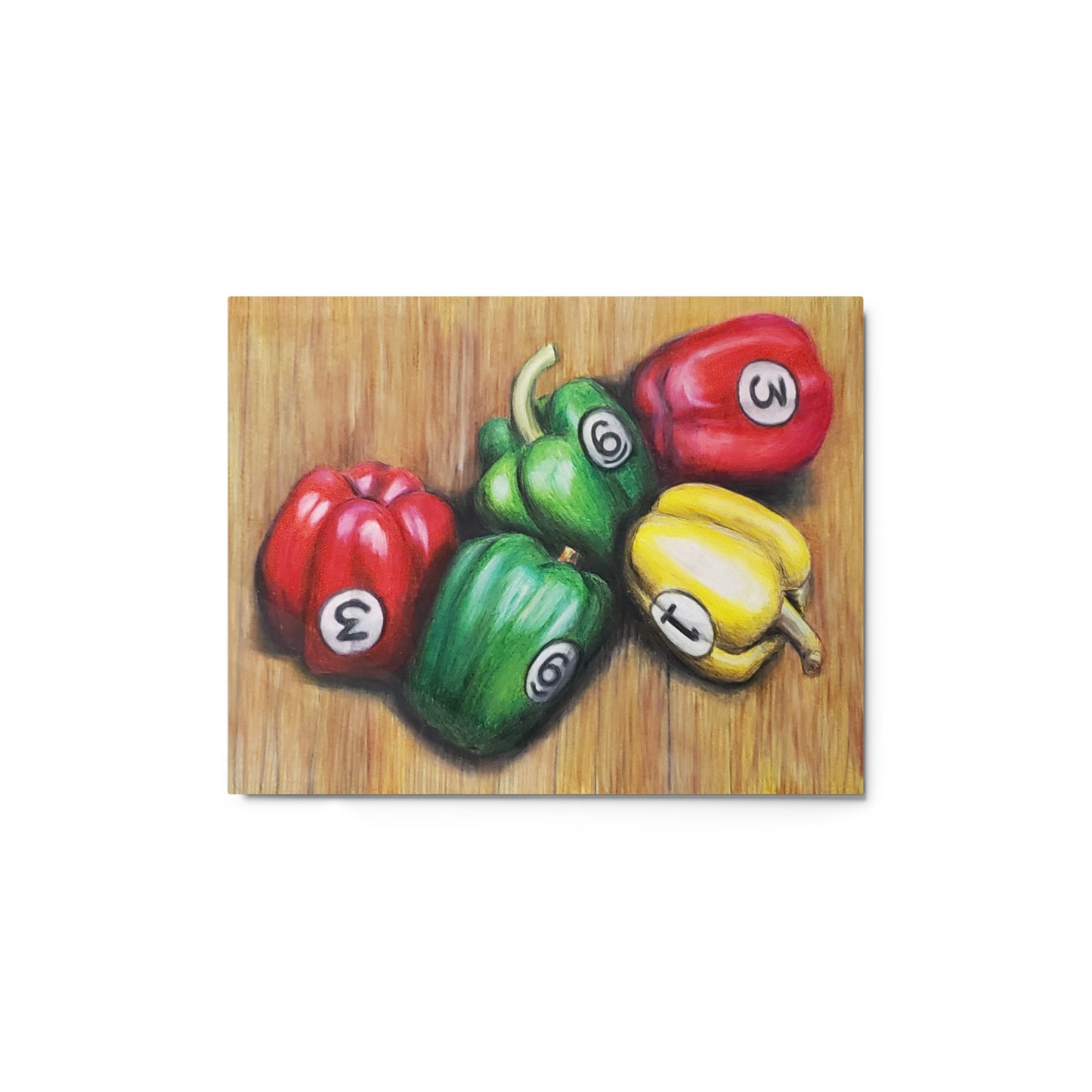 Ball Peppers Metal prints