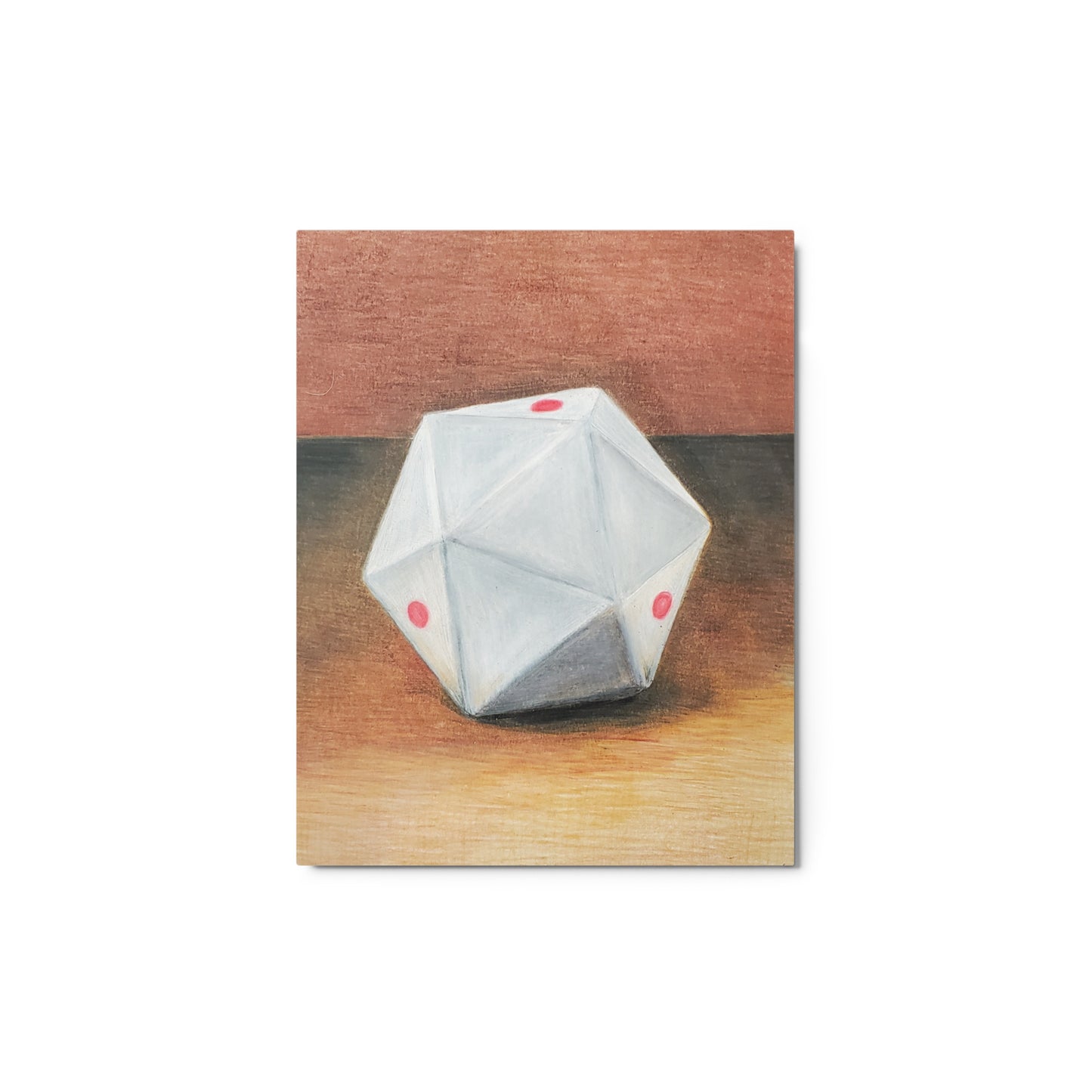 Twenty Sided Cue Ball Metal prints