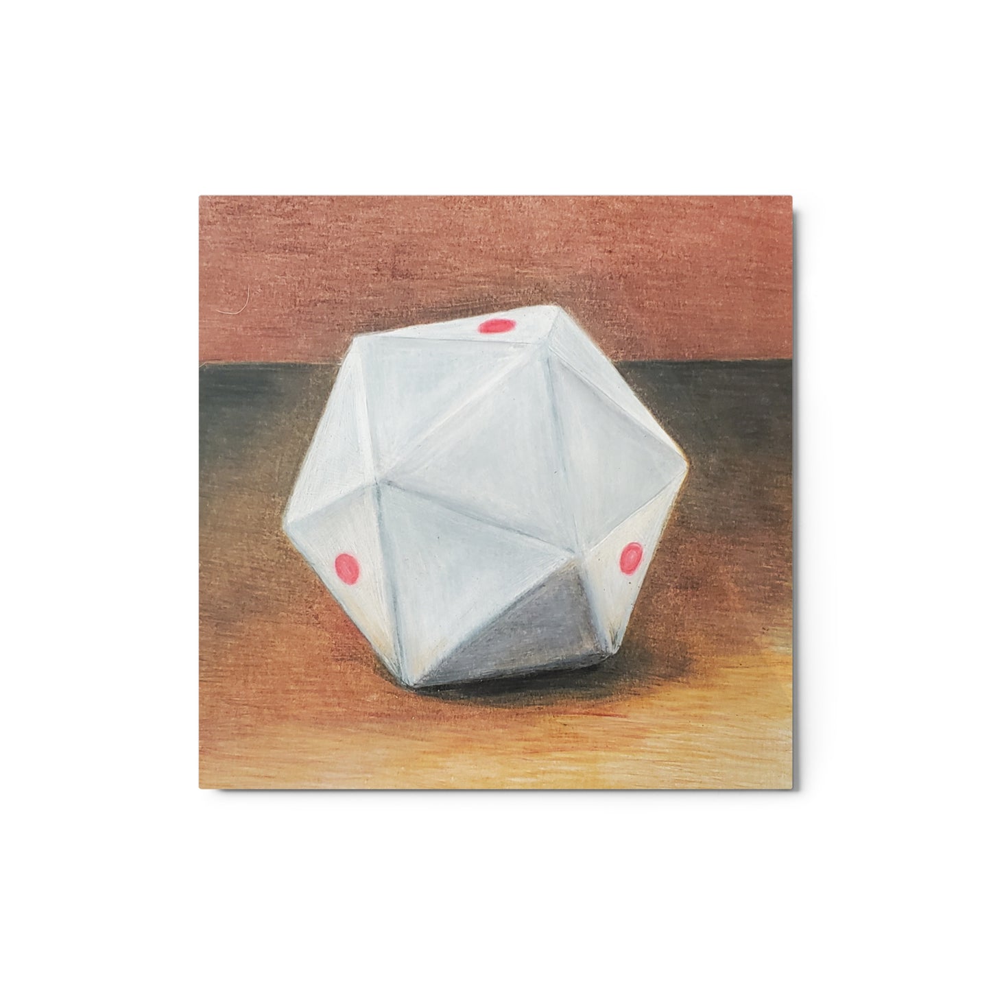 Twenty Sided Cue Ball Metal prints