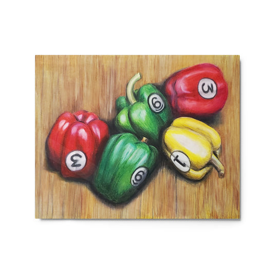 Ball Peppers Metal prints