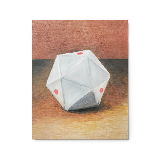 Twenty Sided Cue Ball Metal prints