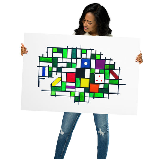 Mondrian One-Pocket Metal prints