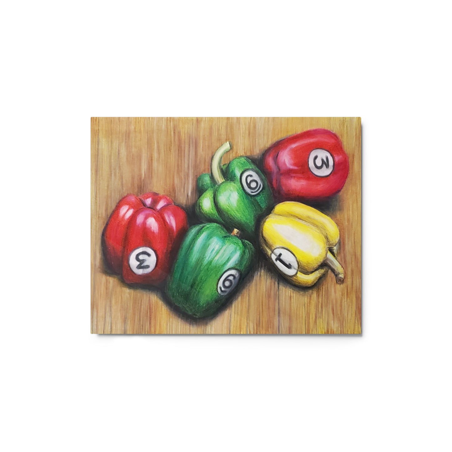 Ball Peppers Metal prints