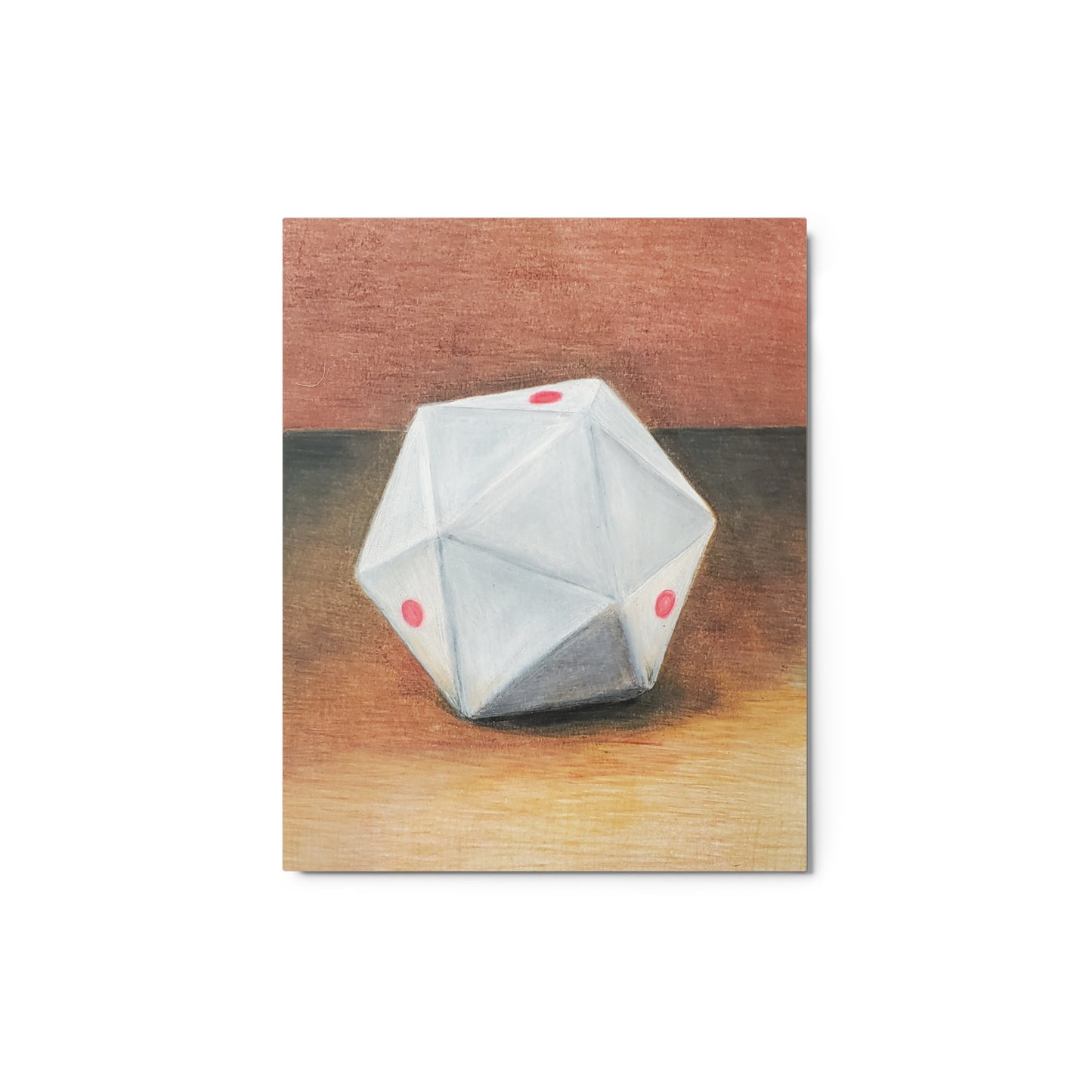 Twenty Sided Cue Ball Metal prints