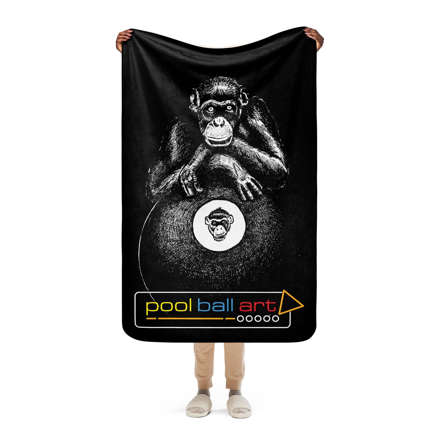 Ape Ball Sherpa blanket