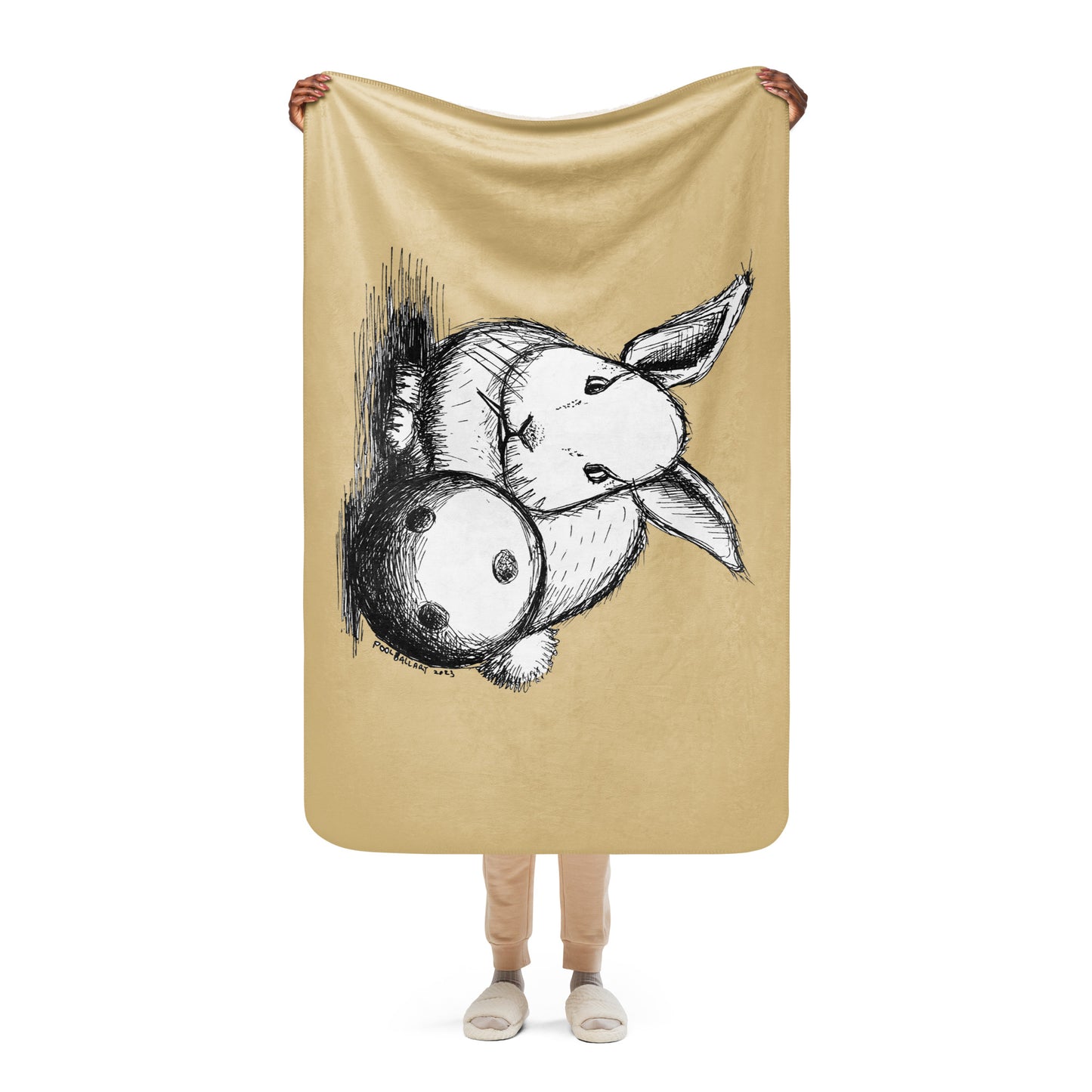 Hare Ball Sherpa blanket