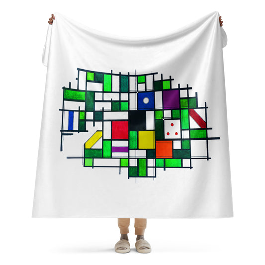 Mondrian One Pocket Sherpa blanket