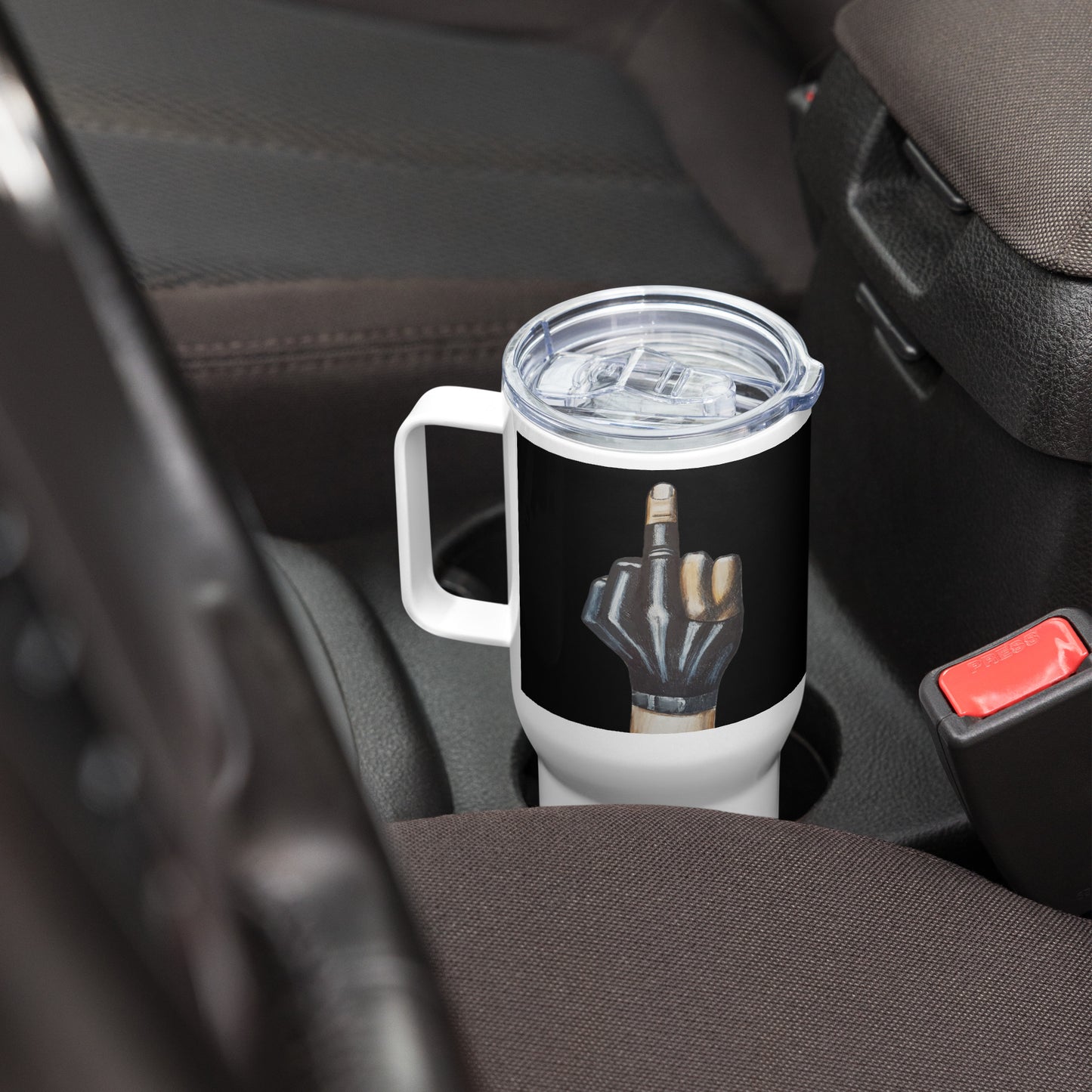 Fah Cue Travel mug with handle