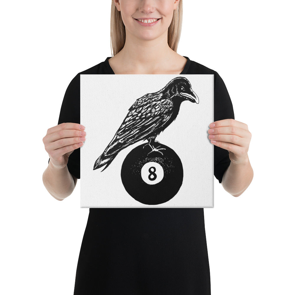 Quoth the Raven Eight Ball Canvas Print