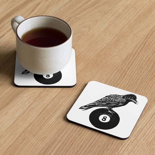 Quoth the Raven, Eightball Cork-back coaster