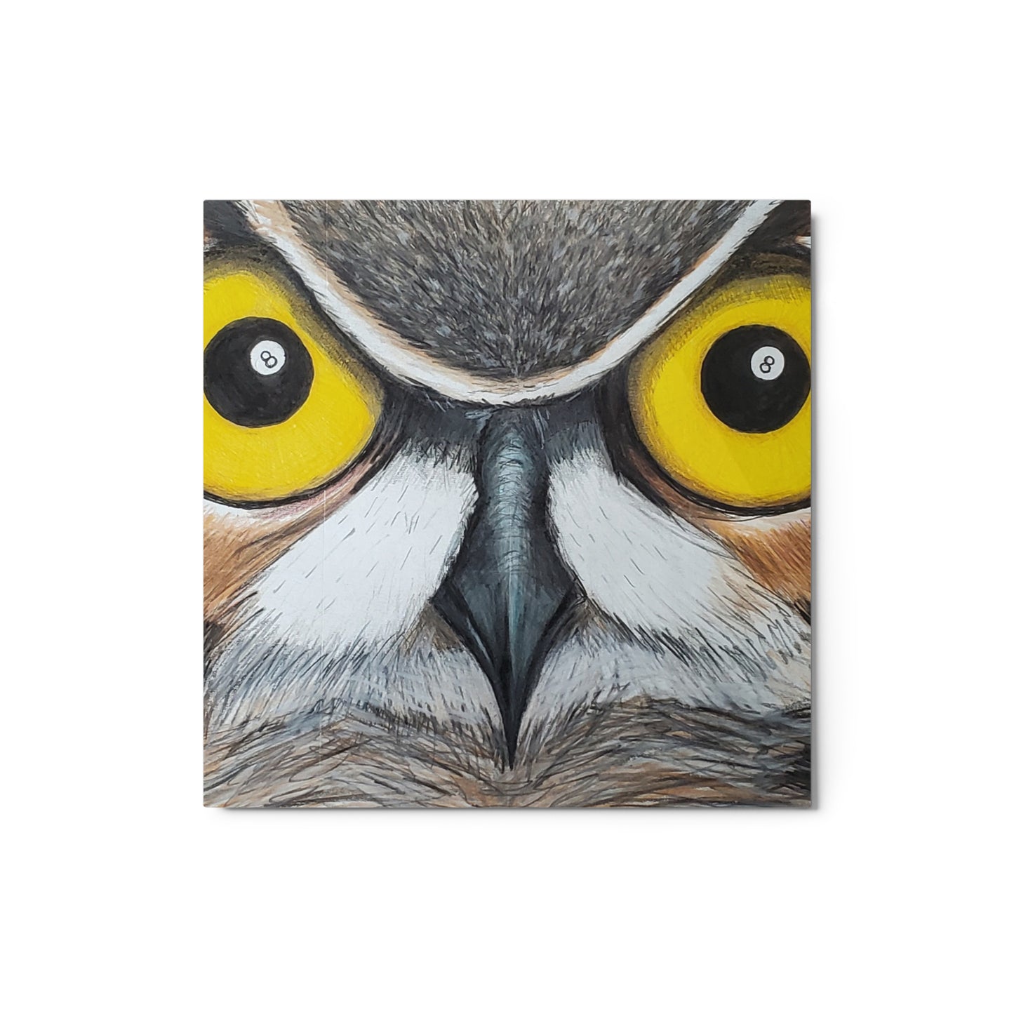 The More He Saw Metal prints