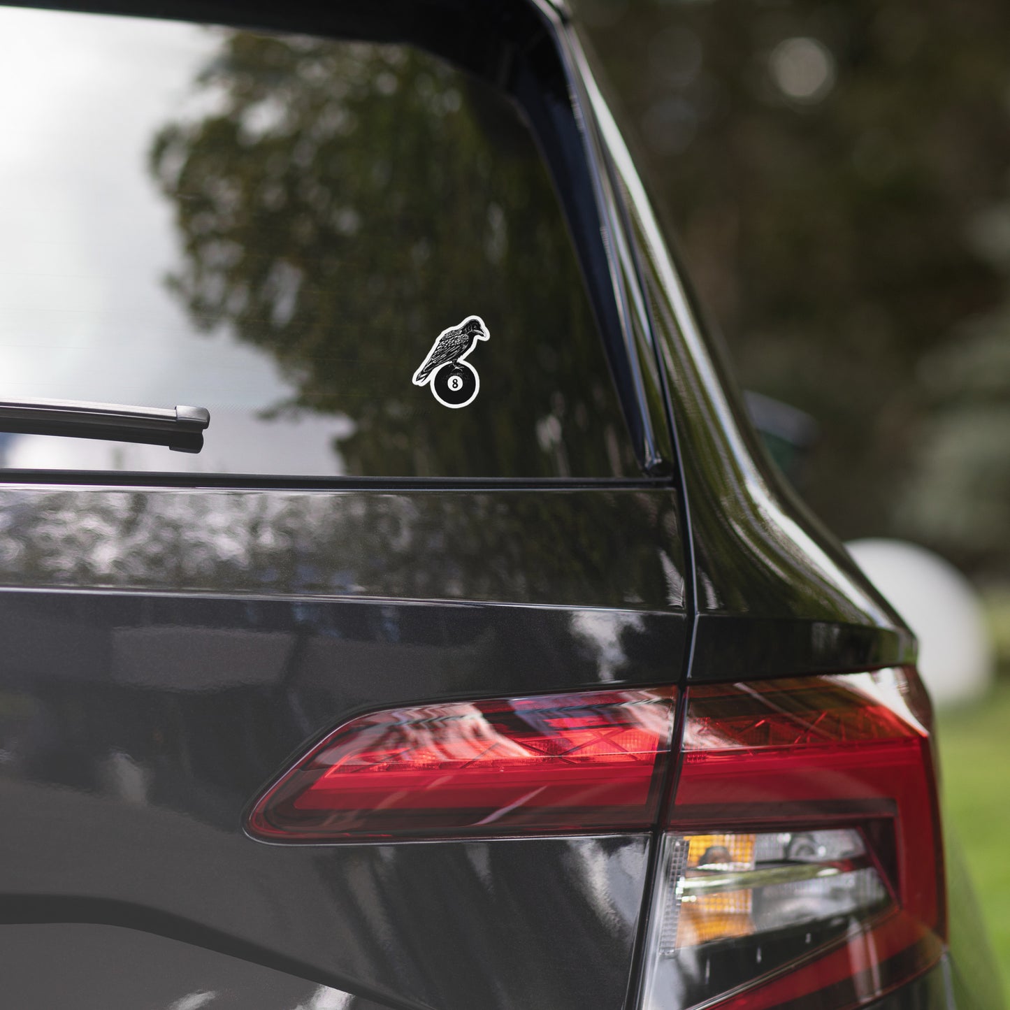 Quoth the Raven Eight Ball Bubble-free stickers