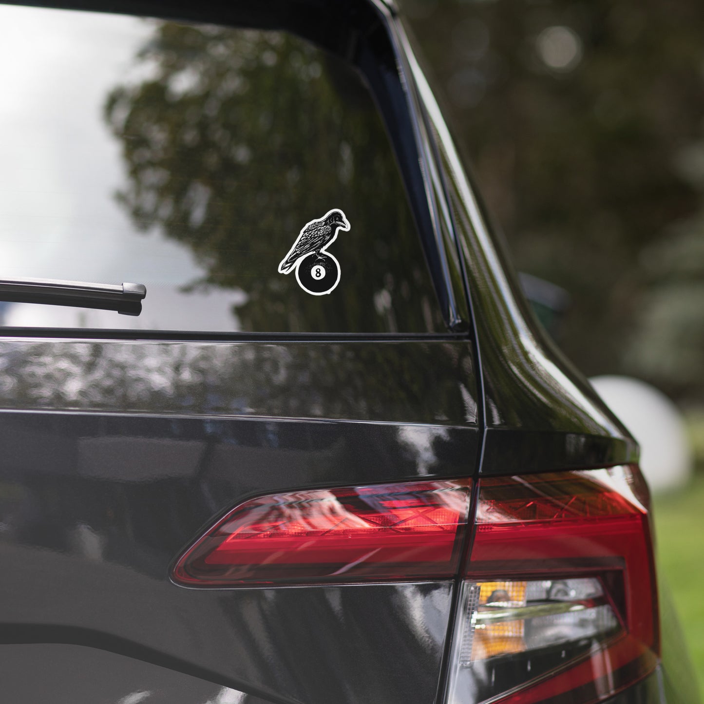 Quoth the Raven Eight Ball Bubble-free stickers
