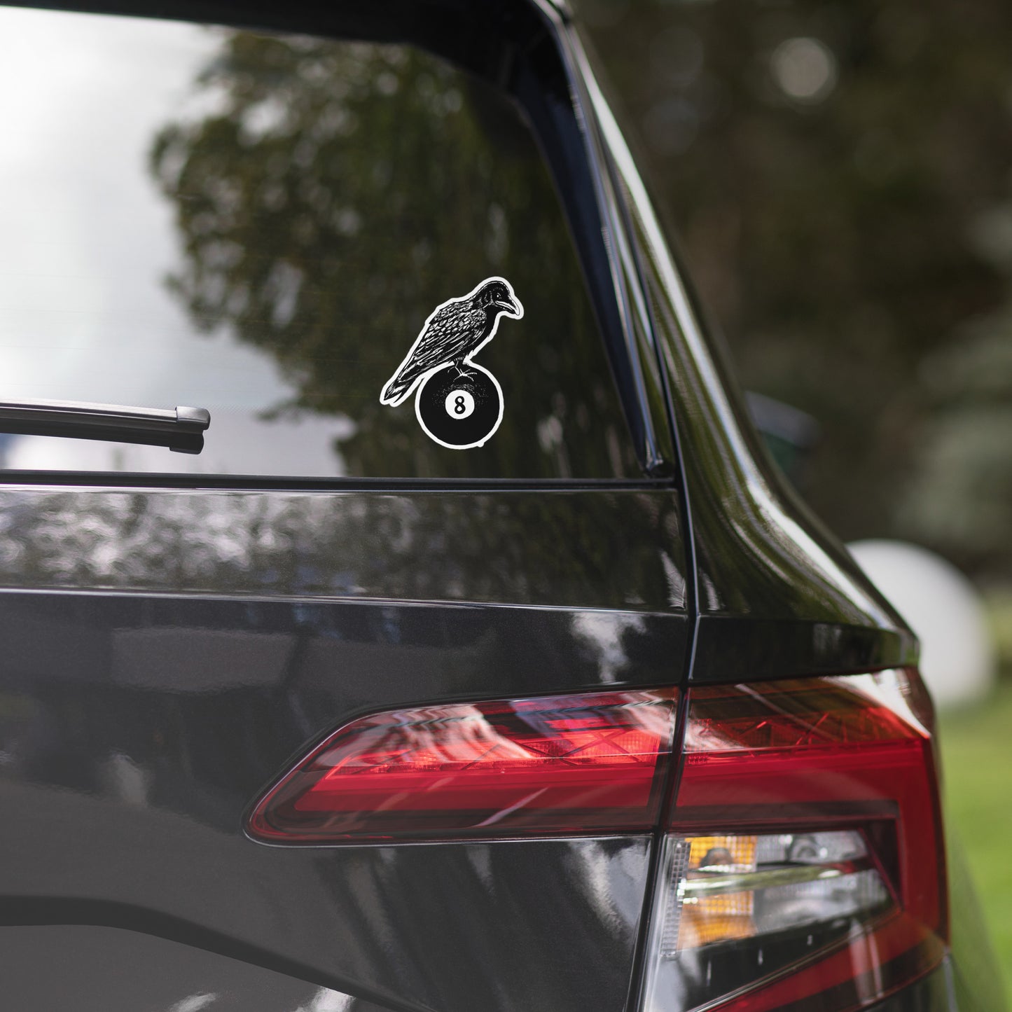 Quoth the Raven Eight Ball Bubble-free stickers