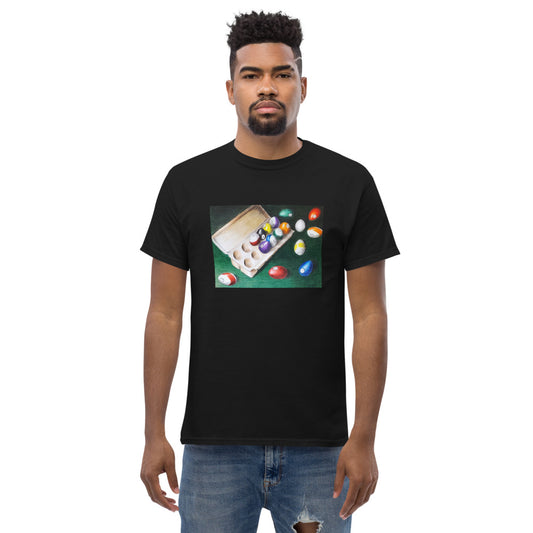 Pool Balls Shaped Like Eggs, Not Eggs Painted Like Pool Balls Heavyweight Tee