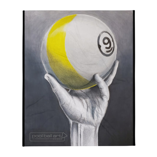 If Escher Played 9 Ball Throw Blanket