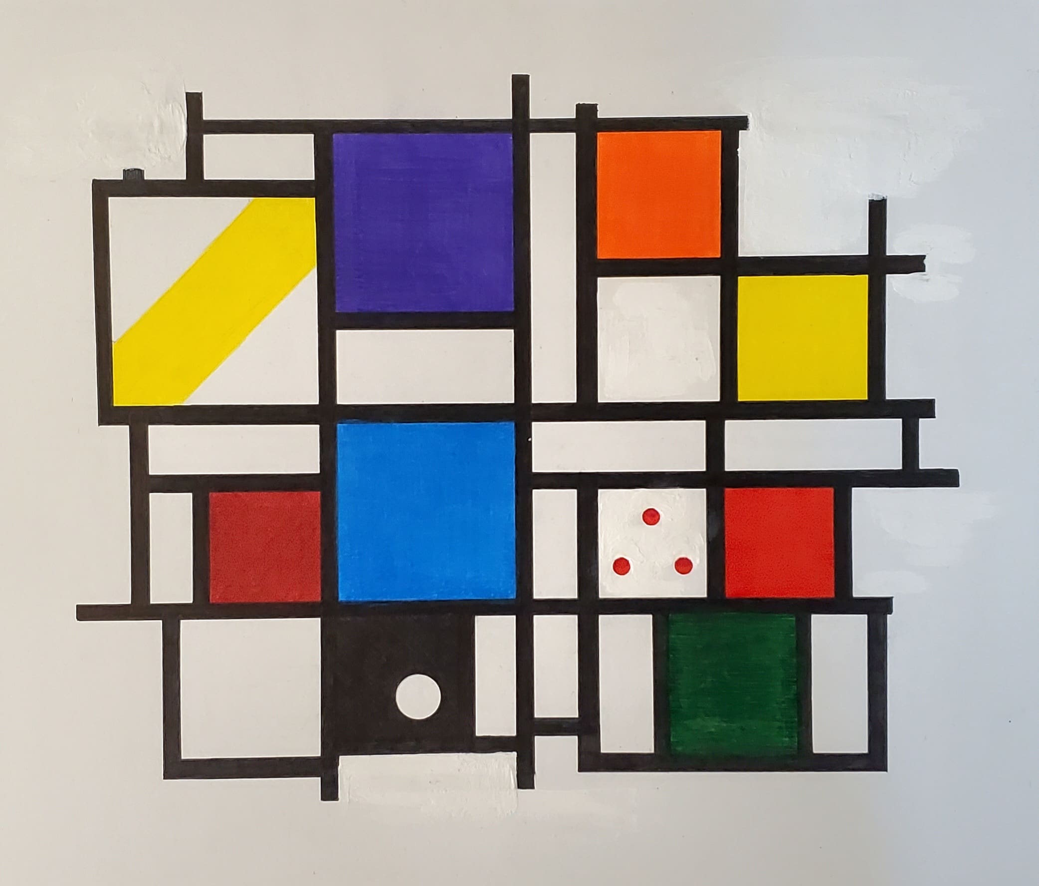 PoolBallArt billiard lifestyle unique art piet mondrian 