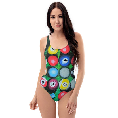 38 Balls and a Chalk One-Piece Swimsuit