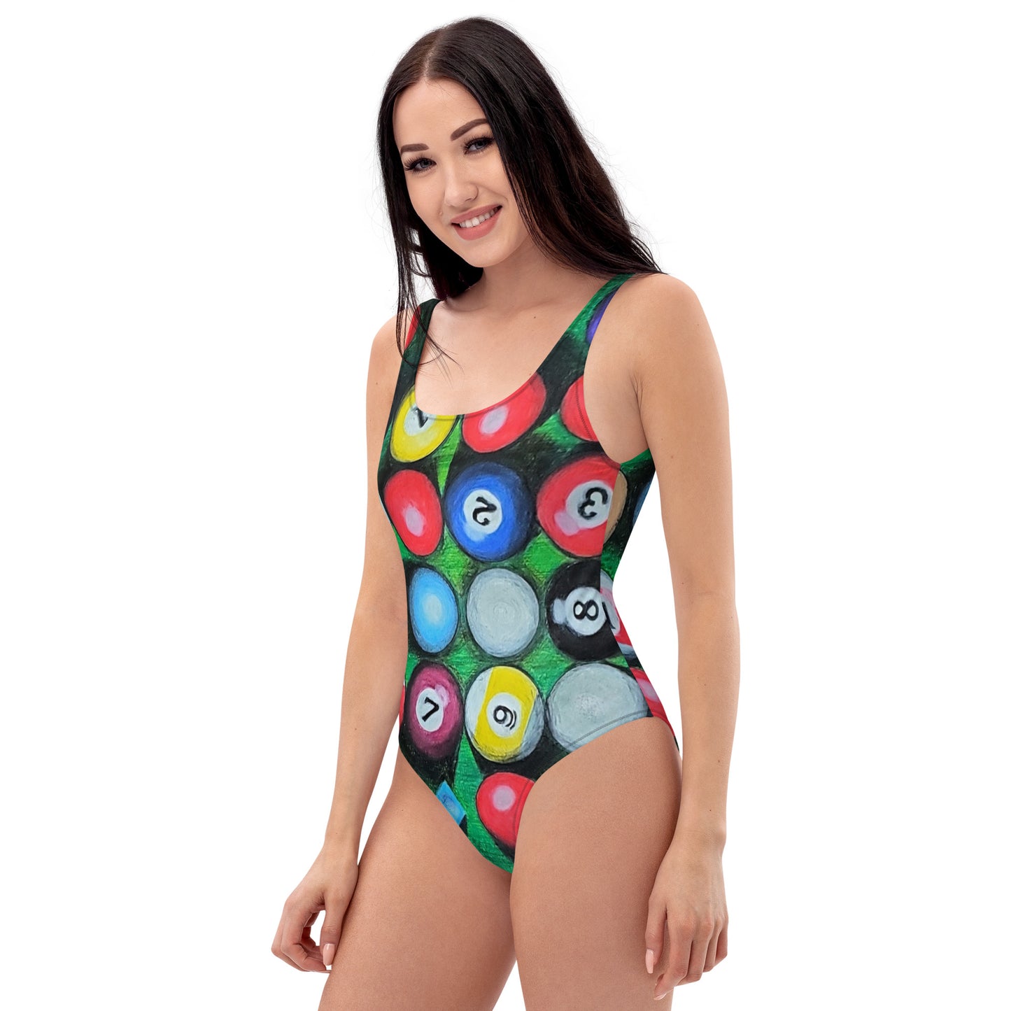 38 Balls and a Chalk One-Piece Swimsuit