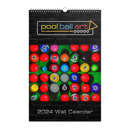 PoolBallArt 2024 Wall calendar