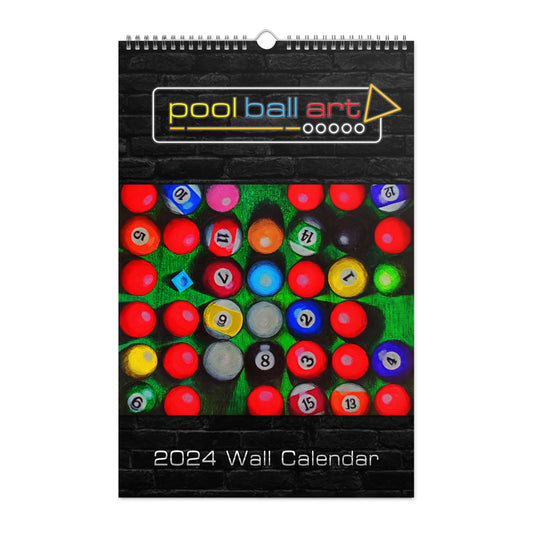 PoolBallArt 2024 Wall calendar