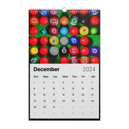 PoolBallArt 2024 Wall calendar