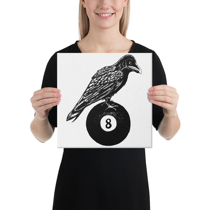 Quoth the Raven Eight Ball Canvas Print