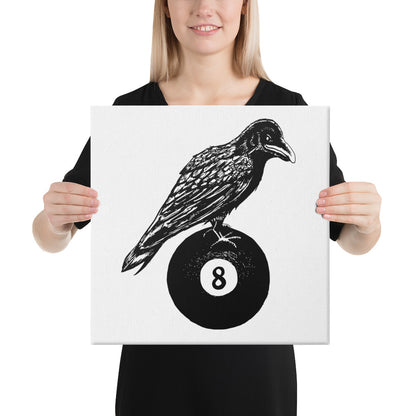 Quoth the Raven Eight Ball Canvas Print