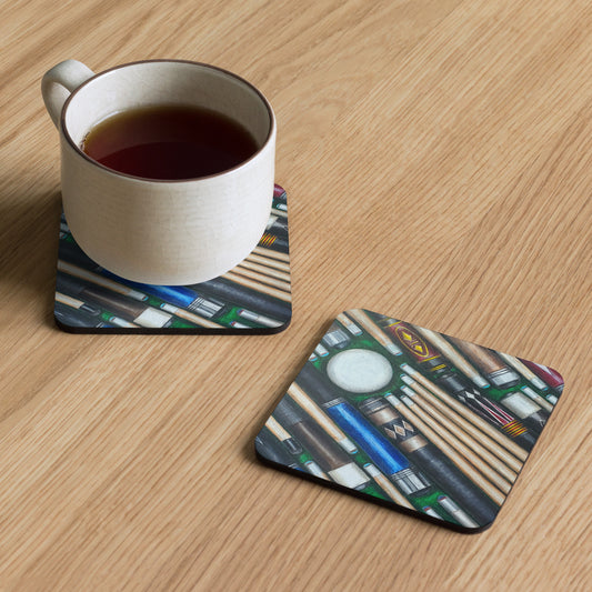 Cuetiful Cork-back coaster